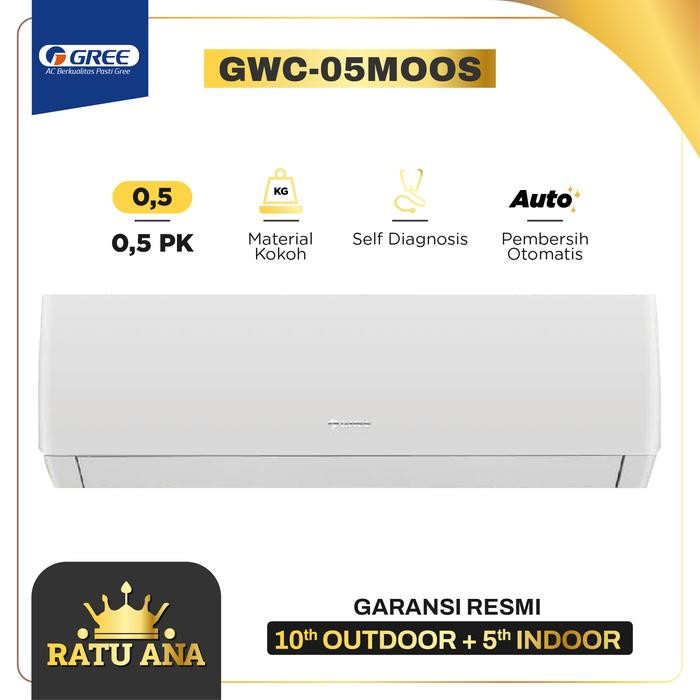 

Promo GREE AC 0.5 PK Standard Series GWC-05MOOS Pendingin Ruangan
