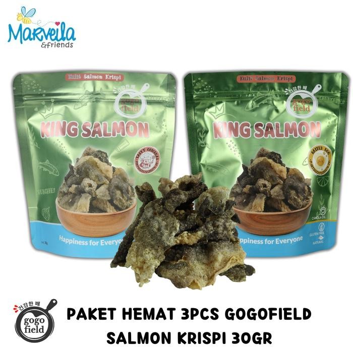 

Baru Gogofield Salmon Krispi 3pcs 30gr / Kulit Salmon Cemilan