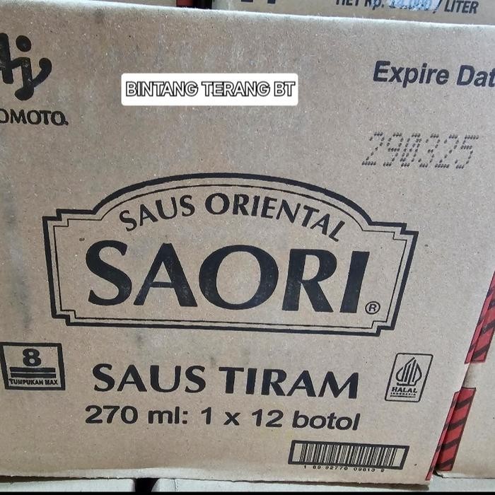 

Saori Saus Oriental Saos Tiram 270 ml 1 Dus Karton isi 12 botol / 270 ml Ajinomoto
