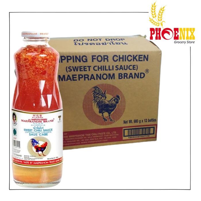 

Maepranom brand Thai sweet chili sauce 12 botol @980Gr