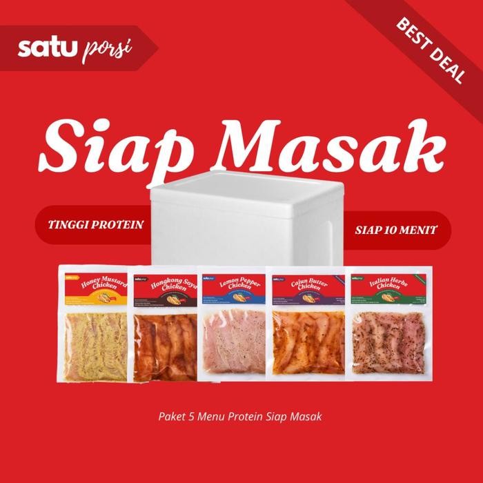 

Baru Satu Porsi Siap Masak 5 Menu Ayam Marinasi Frozen Food