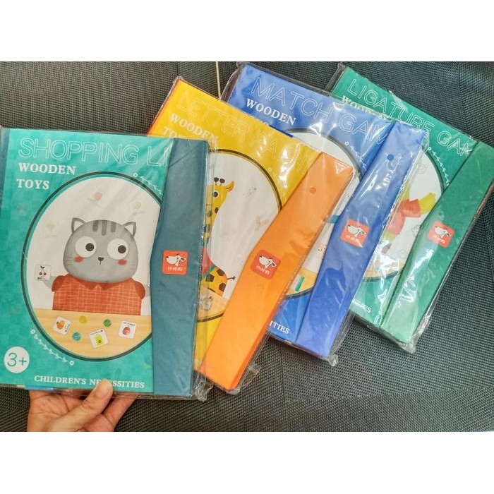 Mainan Buku MAgnet Anak Letter Pairing Angka Huruf Alfabet