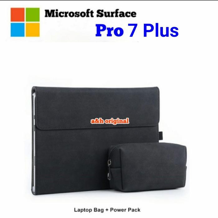 Microsoft Surface Pro 7 Plus Leather Flip Cover Case Premium Terlaris