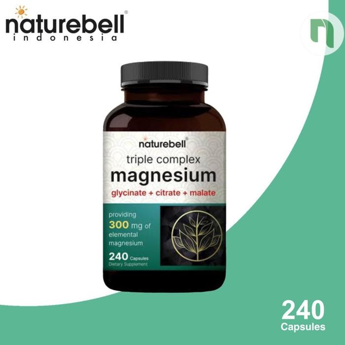 Naturebell Magnesium Complex 300mg 240 Capsule - Magnesium Triple Complex