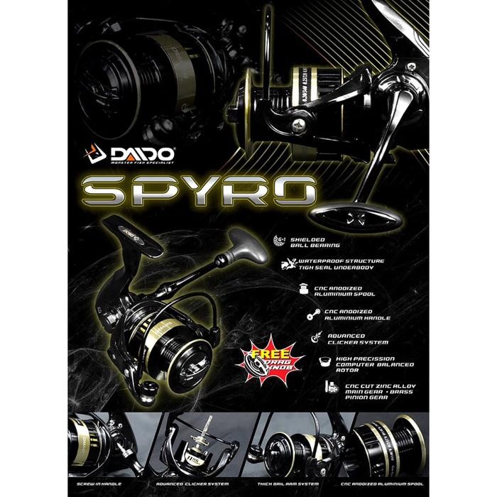 Reel Daido Spyro Alumunium Spool Dan Handle