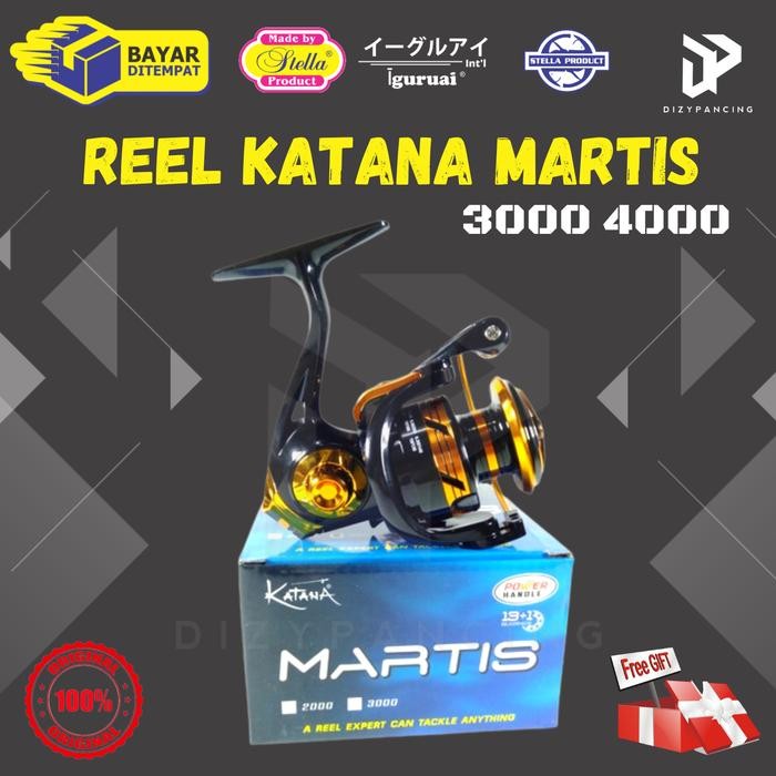 Reel Pancing Katana Martis 4000 3000 Power Handle Alumunium Spool
