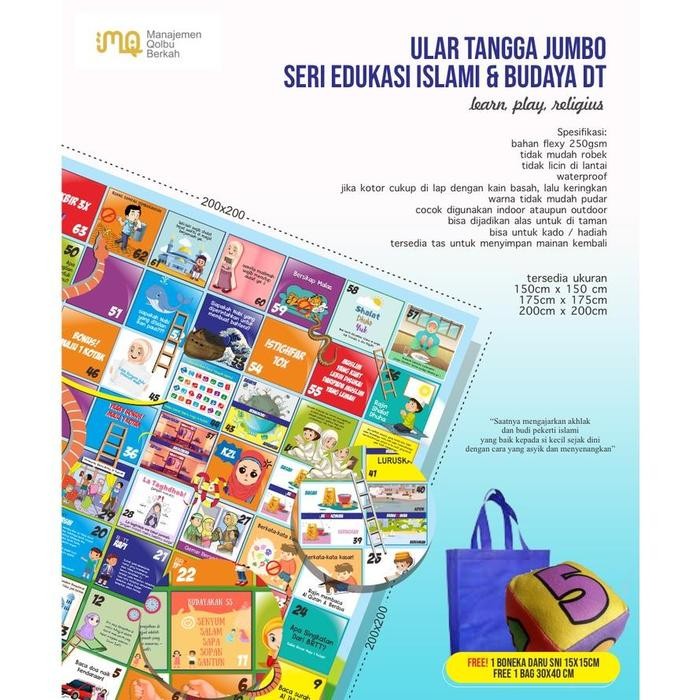 Mainan Ular Tangga Jumbo Seri Islami Dan Kebiasaan Dt - Ular Tangga