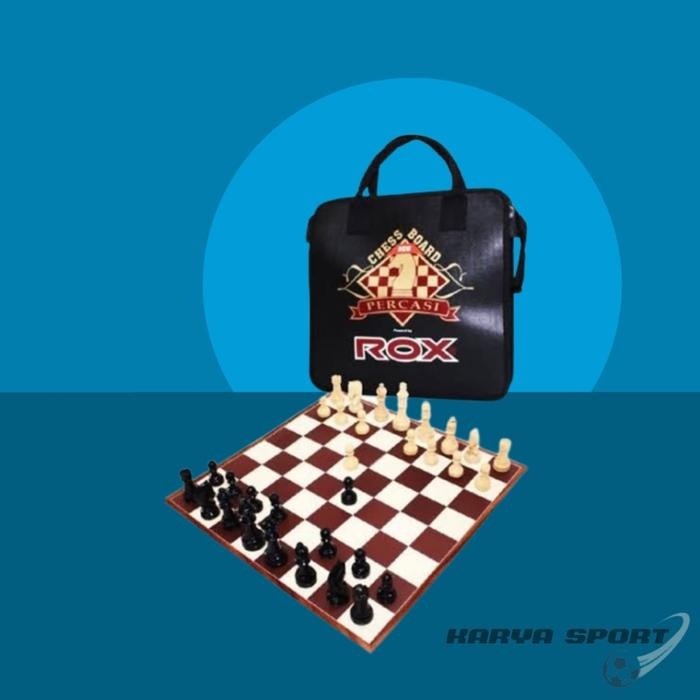 Catur Kayu Percasi Turnamen Lipat 4 & Lipat 8 Tas Rox Original