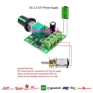 

Speed Controller 1.8v - 15v 2a / PWM DC / Dimmer DC 1,8V-15V 2A