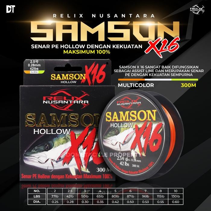 Senar Pe Samson X16 Relix Nusantara Markiman 300 Multicolor Benang Pe Senar Pancing Jigging Dasaran