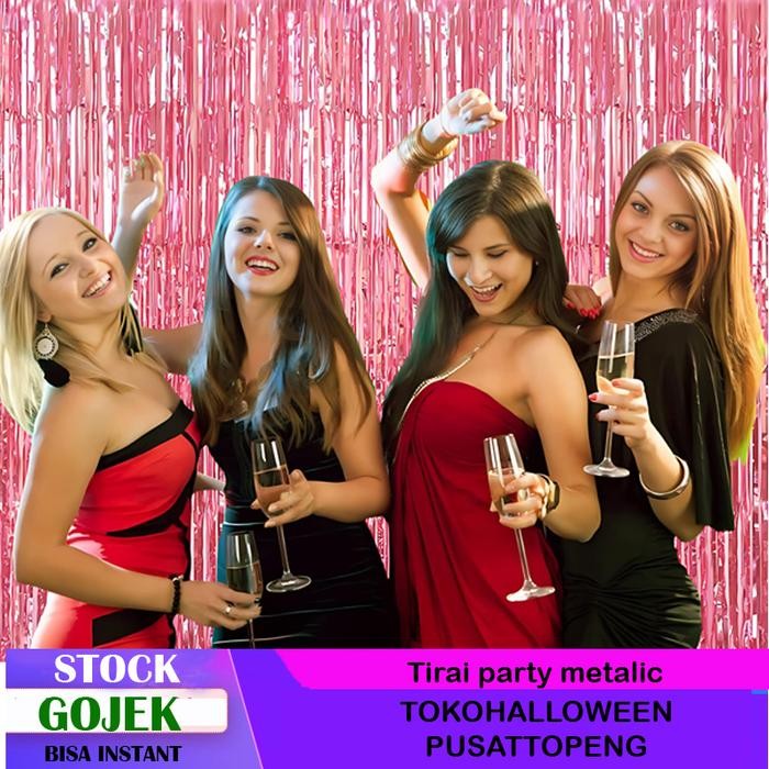 Tirai Backdrop Background Gliter Warna Warni Untuk Acara Ulang Tahun