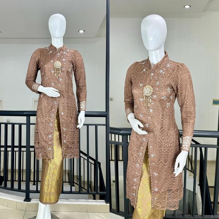 Kebaya Kondangan Wanita Modern Kebaya Brokat Kagura Bisa Seragam Baju Atasan Mewah