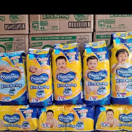 Siap Kirim Mamypoko Pants Xtra Kering NBS44 Perekat S38 M32 L28 XL26 Pampers Bayi