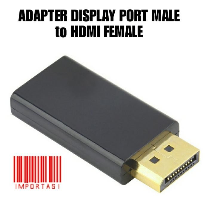 NEW' ADAPTER CONVERTER DISPLAY PORT MALE TO HDMI FEMALE PORT 1080 LAPTOP