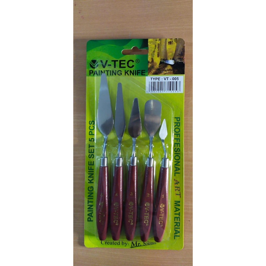 

Pisau Palet V-Tec Painting Knife Set Isi 5 Pcs Vt-005