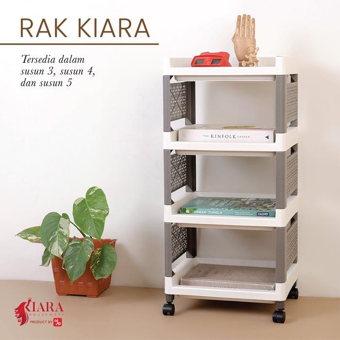 Informa Houseware - Rak Plastik / Rak Serbaguna Susun 3 Dengan Roda