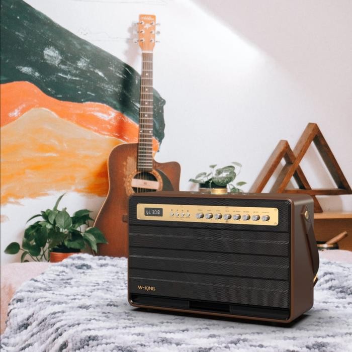 Tersedia W-King K6L Speaker Bluetooth Karaoke Portable Wireless Tws 2 Mic