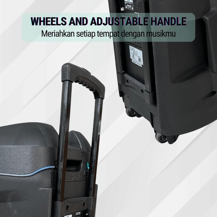 Tersedia Asatron Jaguar 18 Inch Bluetooth Karaoke Party Speaker With 2 Wireless Mic Xtra Bass Tws