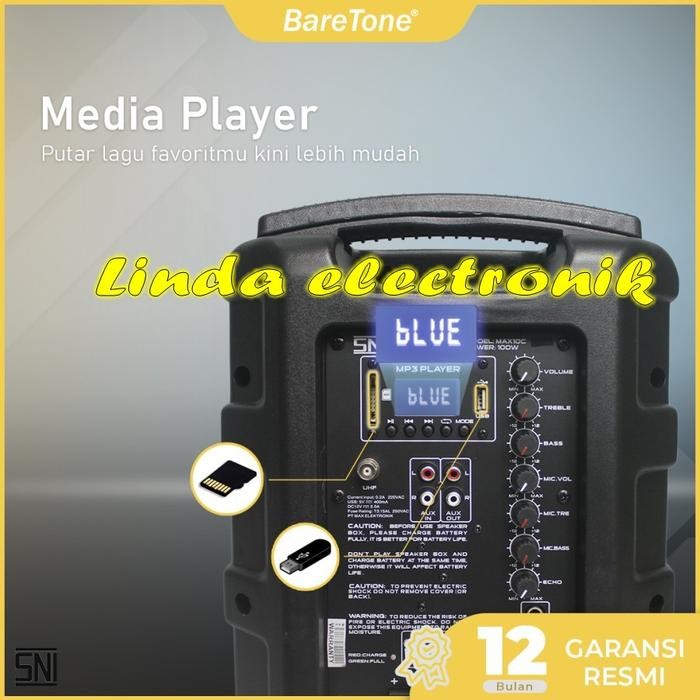 Tersedia Baretone Max10C Portable Meeting Wireless Speaker 10 Inch