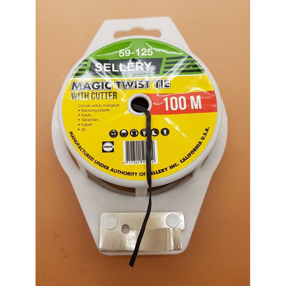 

ID PENGIKAT KABEL / TWIST TIE 100 METER WARNA HITAM MERK SELLERY 59-125
