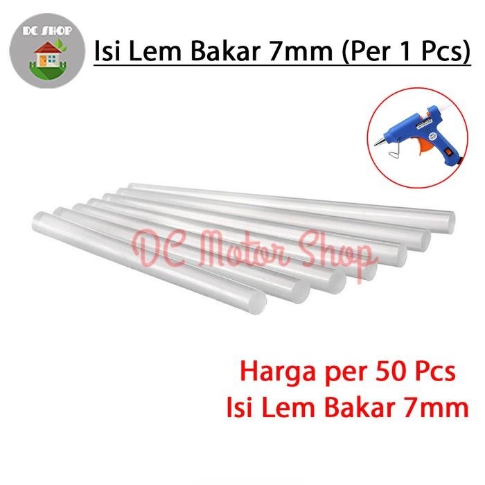 

ID ISI LEM TEMBAK BAKAR KECIL 50 PCS REFILL REFIL GLUE STICK GUN HOT MELT 7MM 50PCS