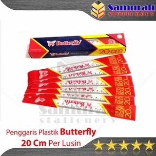 

ID PENGGARIS PLASTIK BUTERFLY 20 CM PER LUSIN / MIKA GLASS RULLER BUTTERFLY / ALAT UKUR PANJANG 20
