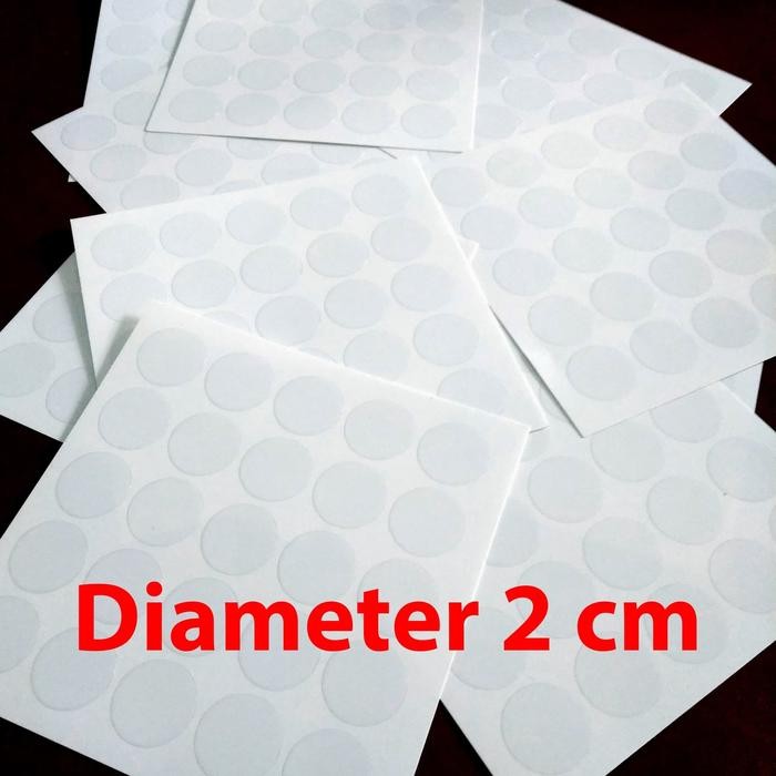 

ID 200 PCS STIKER VINYL TRANSPARAN BULAT 2 CM POLOS STICKER BENING TEMBUS PANDANG BUNDAR DIAMETER