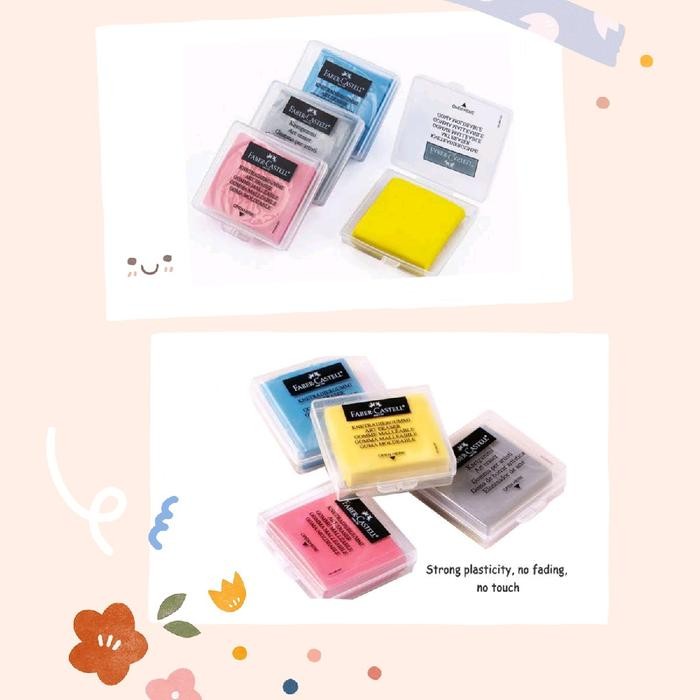 

ID FABER CASTELL KNETGUMMI KNEADABLE PLASTICINE ART ERASER PLASTISIN PENGHAPUS ULI