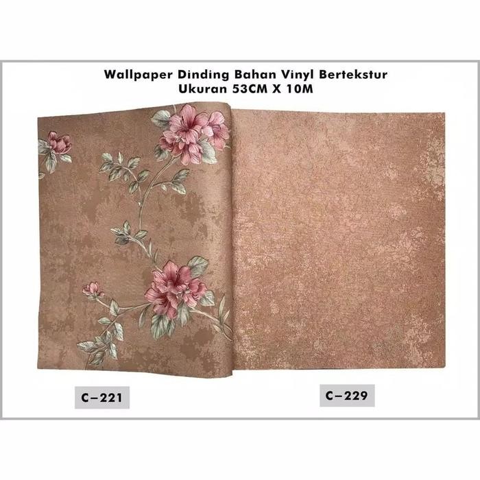 Wallpaper Dinding Vinyl Bunga Mawar, Wallpaper Vinyl Flower