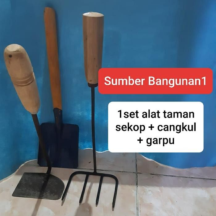 Alat taman 1set cangkul sekop garpu mini kecil tanah pacul tanaman