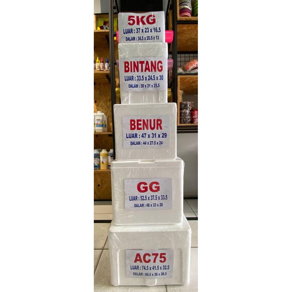 styrofoam box fish / box sayur / box es batu / box ag 75 kode 1389