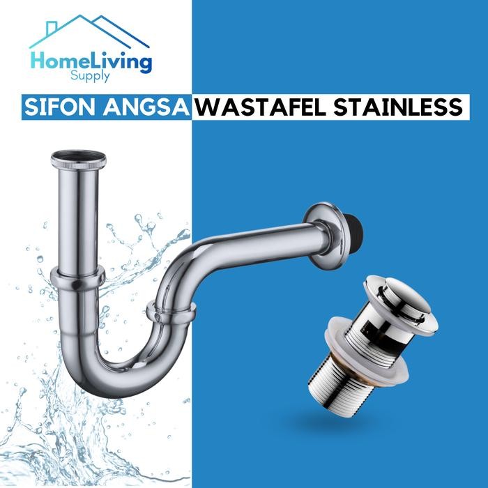 terbaru sifon angsa wastafel stainless steel