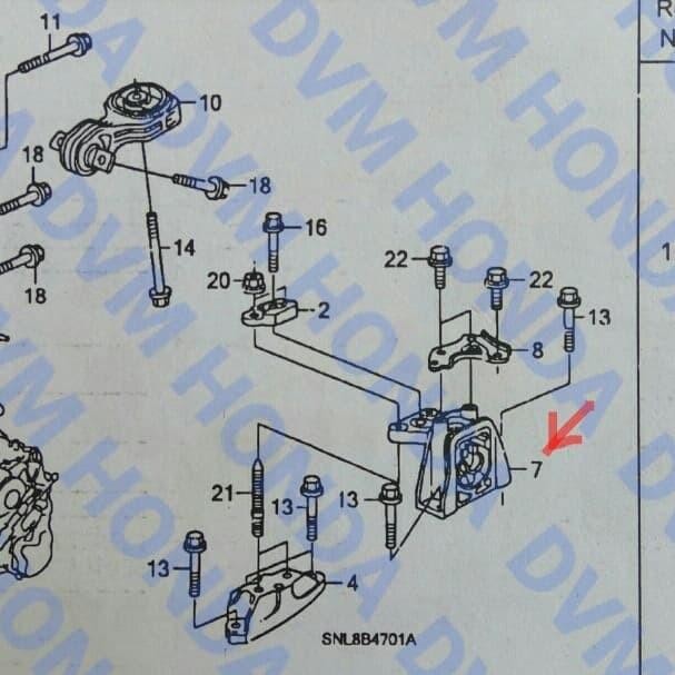 Engine Mounting Kiri Ir Civic 1.8 Fd/Civic 2.0 At Fd Suku Cadang