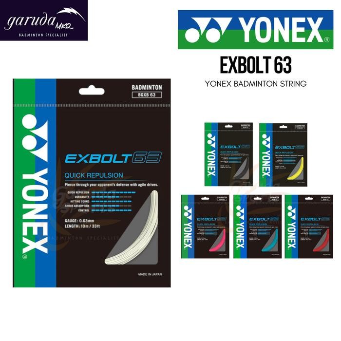 Senar Badminton Yonex Exbolt63 Senar Bulutangkis Yonex EXBOLT 63 SP