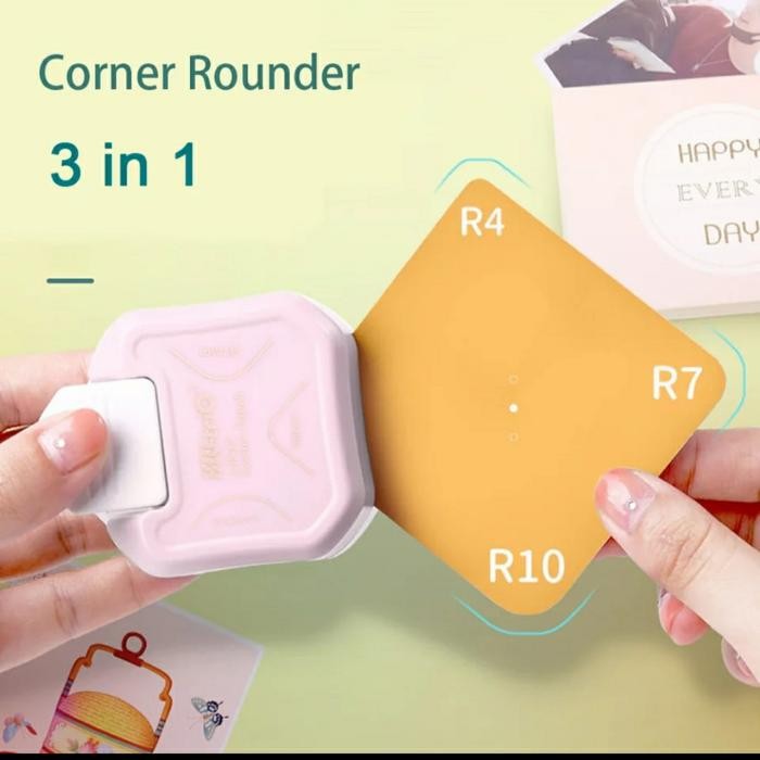 Terlaris 3 In 1 Kw-Trio Corner Rounder Punch Pemotong Sudut Kertas R4 R7 R10