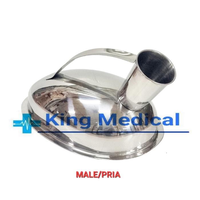 Terbaru Urinal Pispot Pasien Stainless Pria/Wanita