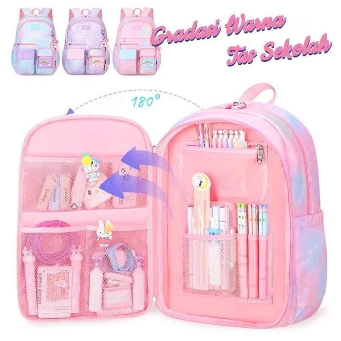 Converrse Exsport - Tas Sekolah Anak Perempuan Model Kulkas Import/Ransel Sekolah Anak