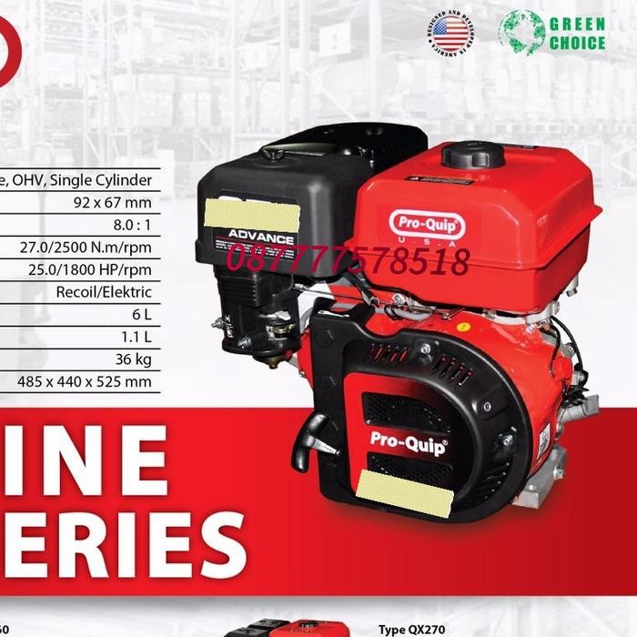 Paling Laris Gasoline Engine Pro Quip Qx 220L Terlariss 