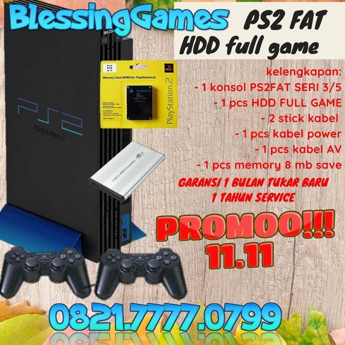 SIAP KIRIM PLAYSTATION 2 PS2 FAT HARDISK 80GB ISI GAME LENGKAP MURAH