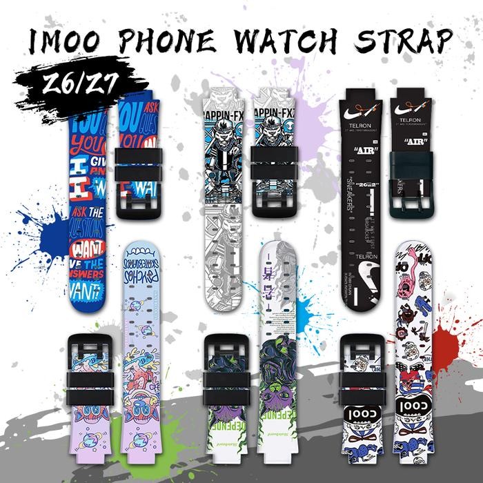 SIAPKIRIM Tali Jam untuk Imoo Z1 / Z6 / imoo Z7 Strap / imoo Phone Watch Strap Popular Print Cartoon
