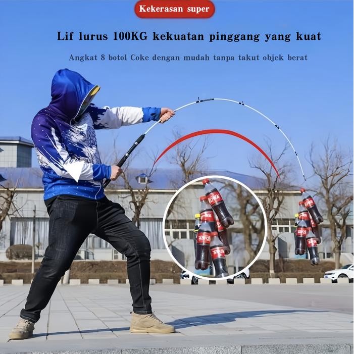 1 Set Pancing SHIMANO Rod Spinning Combo dengan Kecepatan Tinggi Rod Spinning dan Casting Portabel