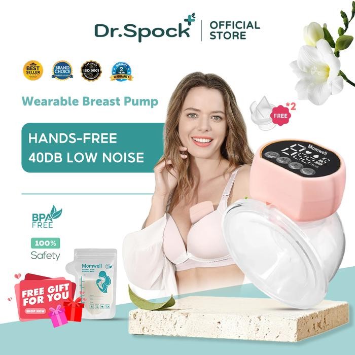 7J62- Dr.Spock Pompa Asi Elektrik Pomping Asi Hisap Kuat Handsfree (Pompa Asi Bayi Baru