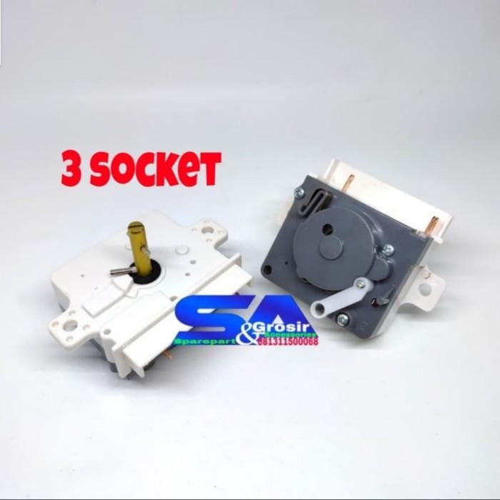 Timer 3 Socket Model Sanyo Mesin Cuci-Switch Sharp Scun-Saklar Soket Kode 596