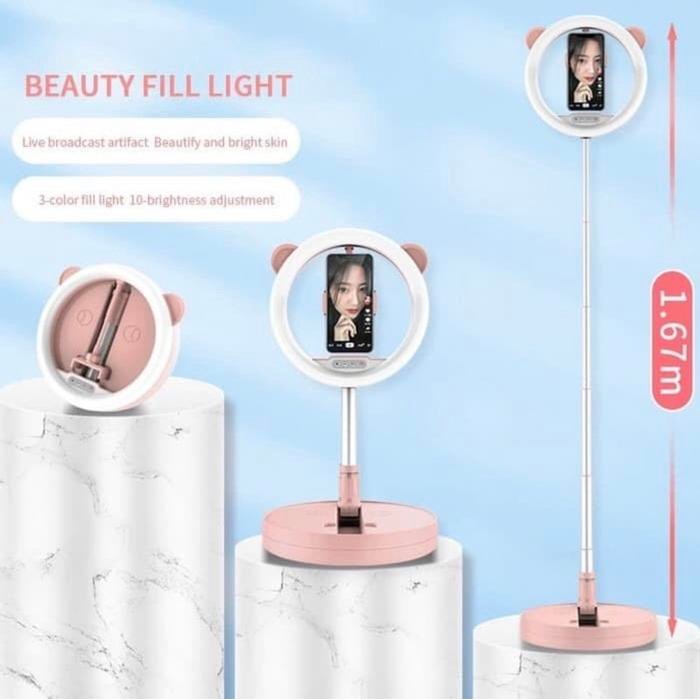 Ring Light G2 Lipat Selfie Tiktok 10In Led Live Fill Light Folding