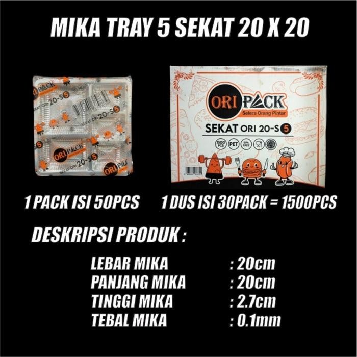 MIKA TRAY 18S4 SEKAT4 N 20S5 SEKAT5 N 20S7 SEKAT7 UTK KOTAK NASI DUS GJK MEDAN KODE 906