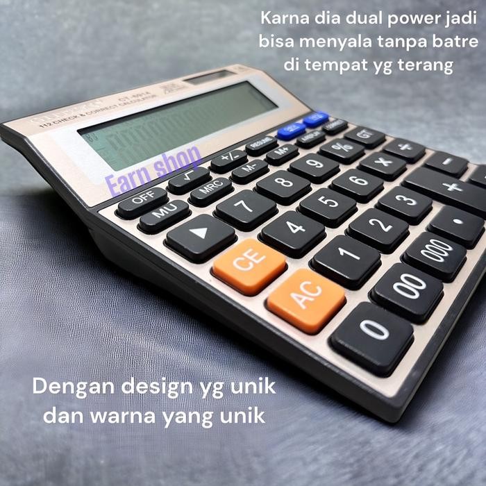 

kalkulator besar ct-6914 6914 14 digit dual power kode 1351