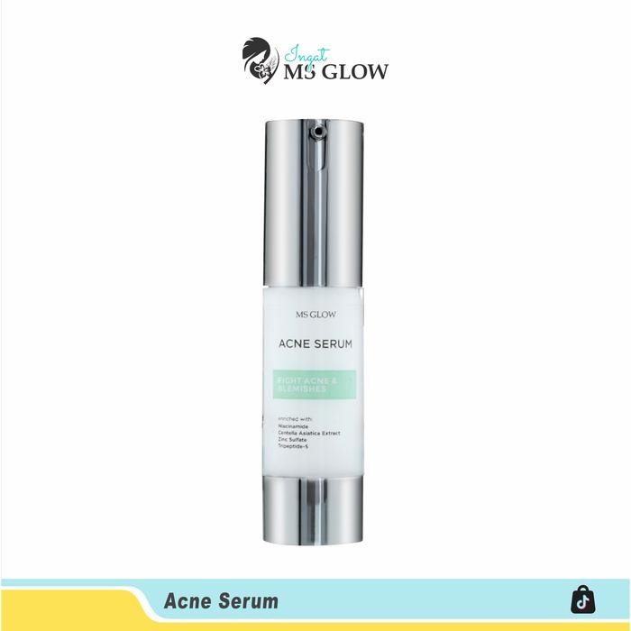 Ms Glow Serum Acne - Kontrol Minyak, Hilangkan Komedo & Jerawat, Cocok Untuk Blackhead & White Head,