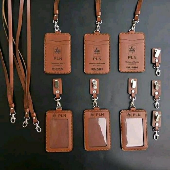 

New id card holder kulit nametag