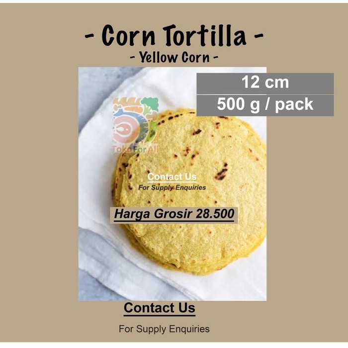 

IGIH- Corn Tortilla Frozen (Kulit Nachos), 12Cm (+/- 35 Pcs) - Min 8