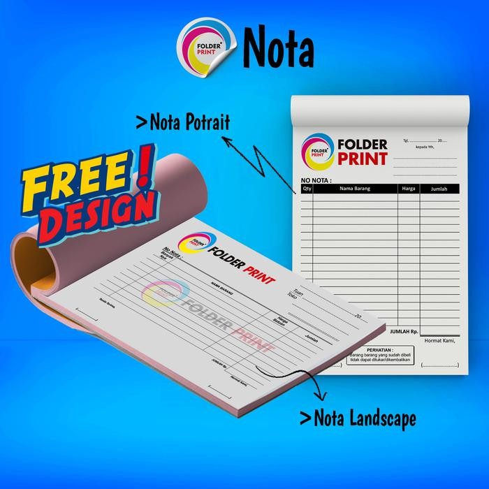 

New Nota Kwitansi Bon Custom Satuan Full Warna